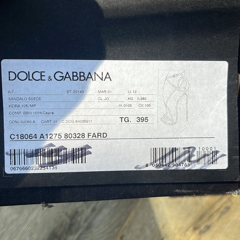 Dolce Gabbana Heels Shoes. Clay Pink Nude.Open Toe.Women’s Designer Shoes 39 1/2 - Picture 9 of 9